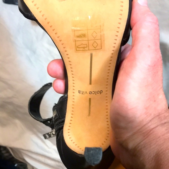 Beading/Embroidery on Leather DV heels, Sz 9